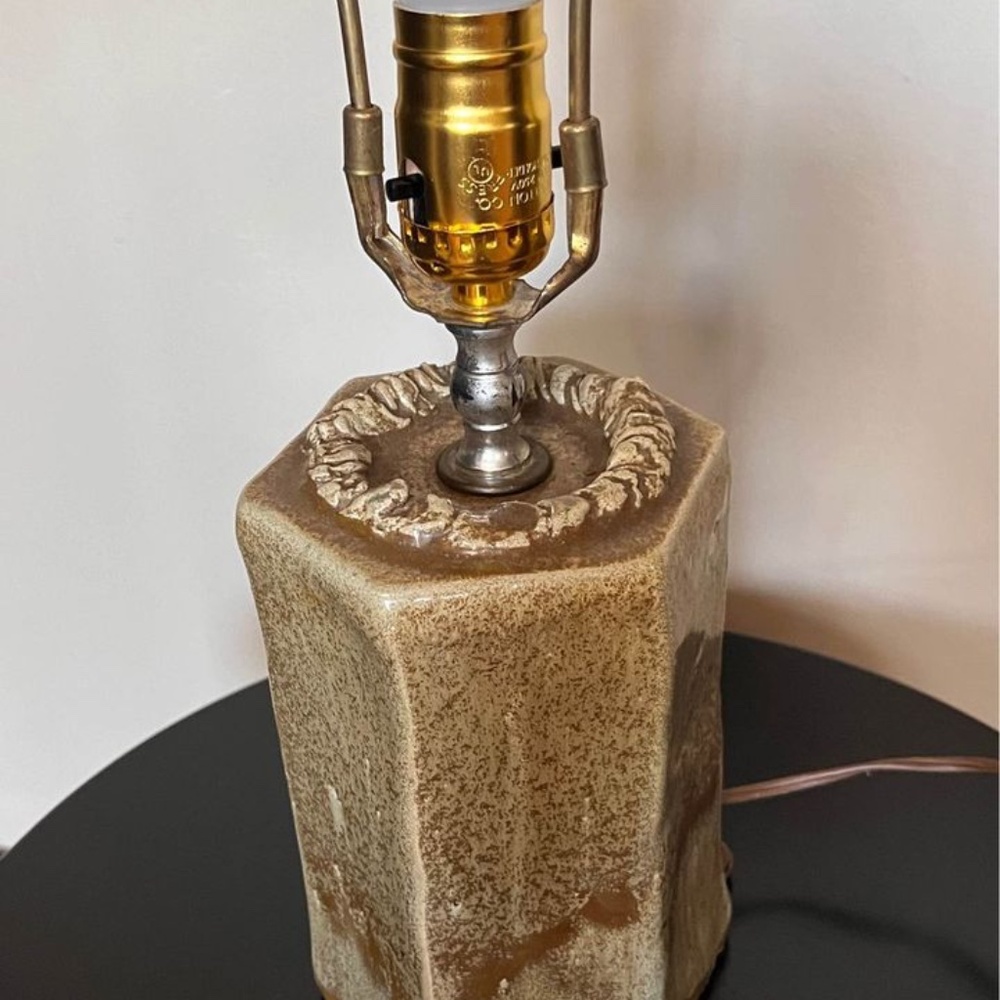 Mid Century Vintage Drip Glaze Lamp Base - Picture 5 of 10